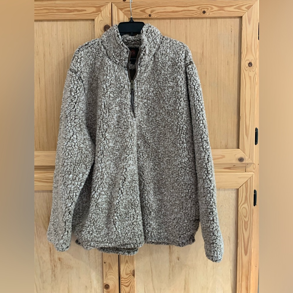 Mountain & Isles Sherpa fleece 1/4 zip lined jacket sweatshirt size XXL